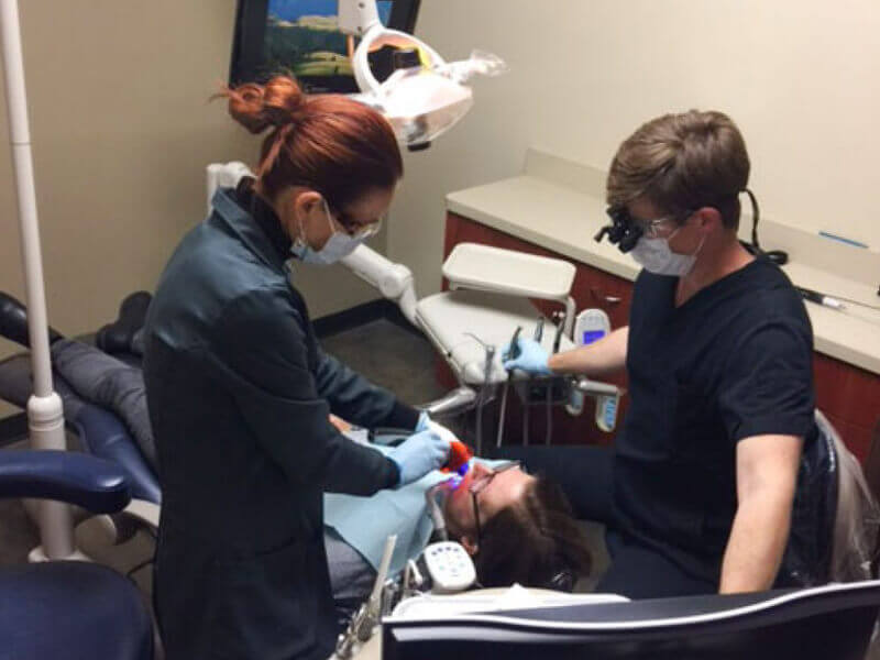 Dentist Eric Kitts and RDA With Patient